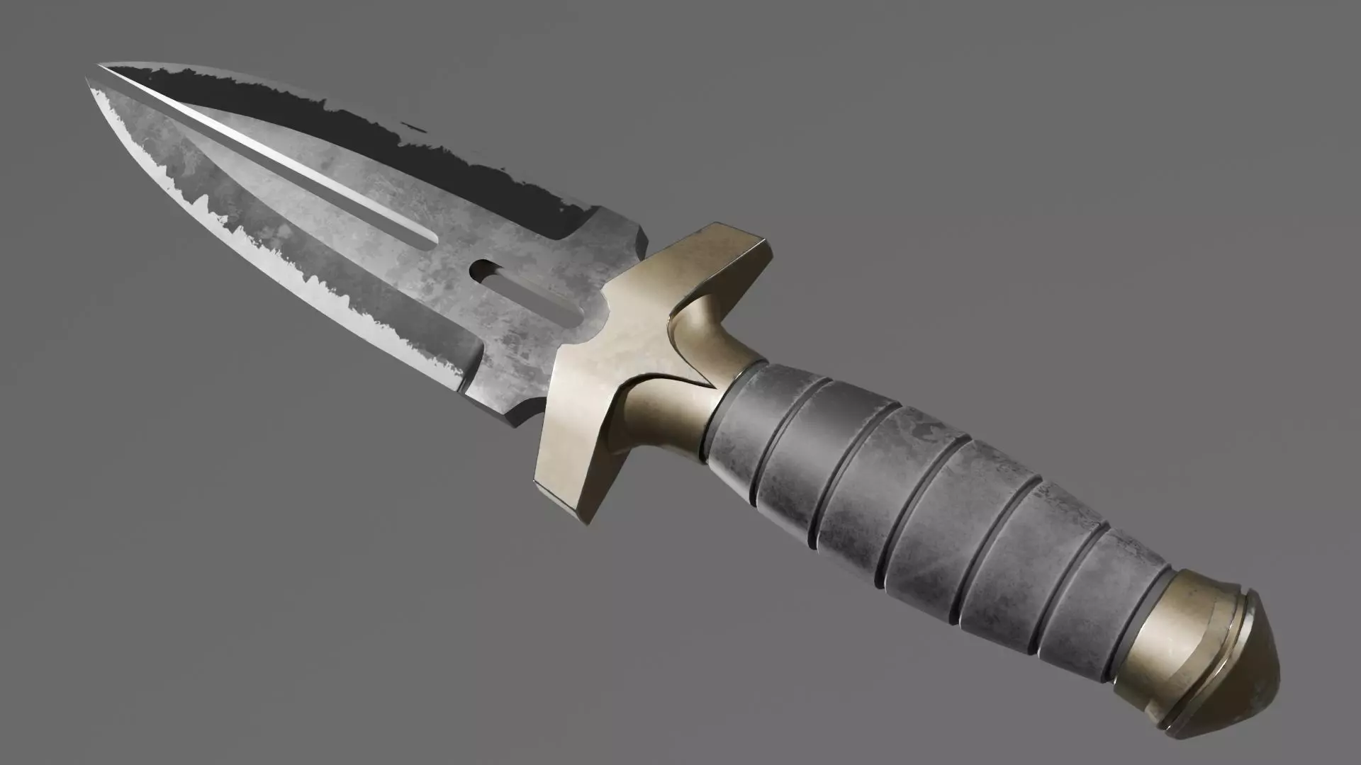 Split Blade Knife 3D model_0