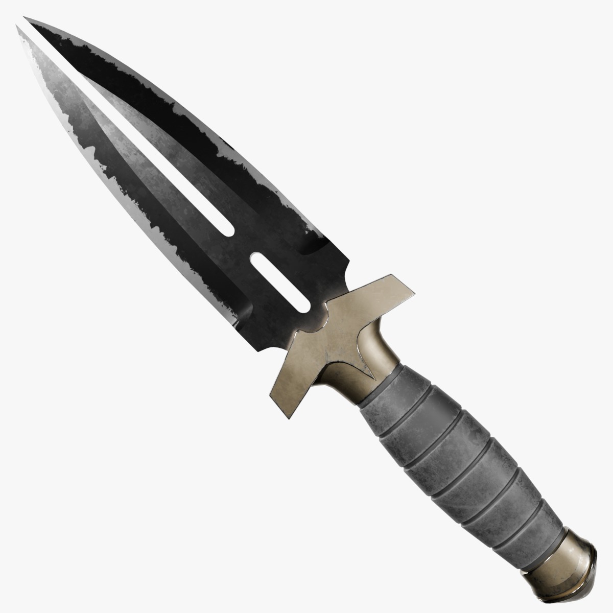 Split Blade Knife 3D model_1