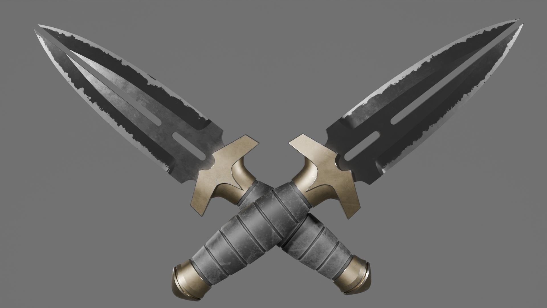 Split Blade Knife 3D model_6