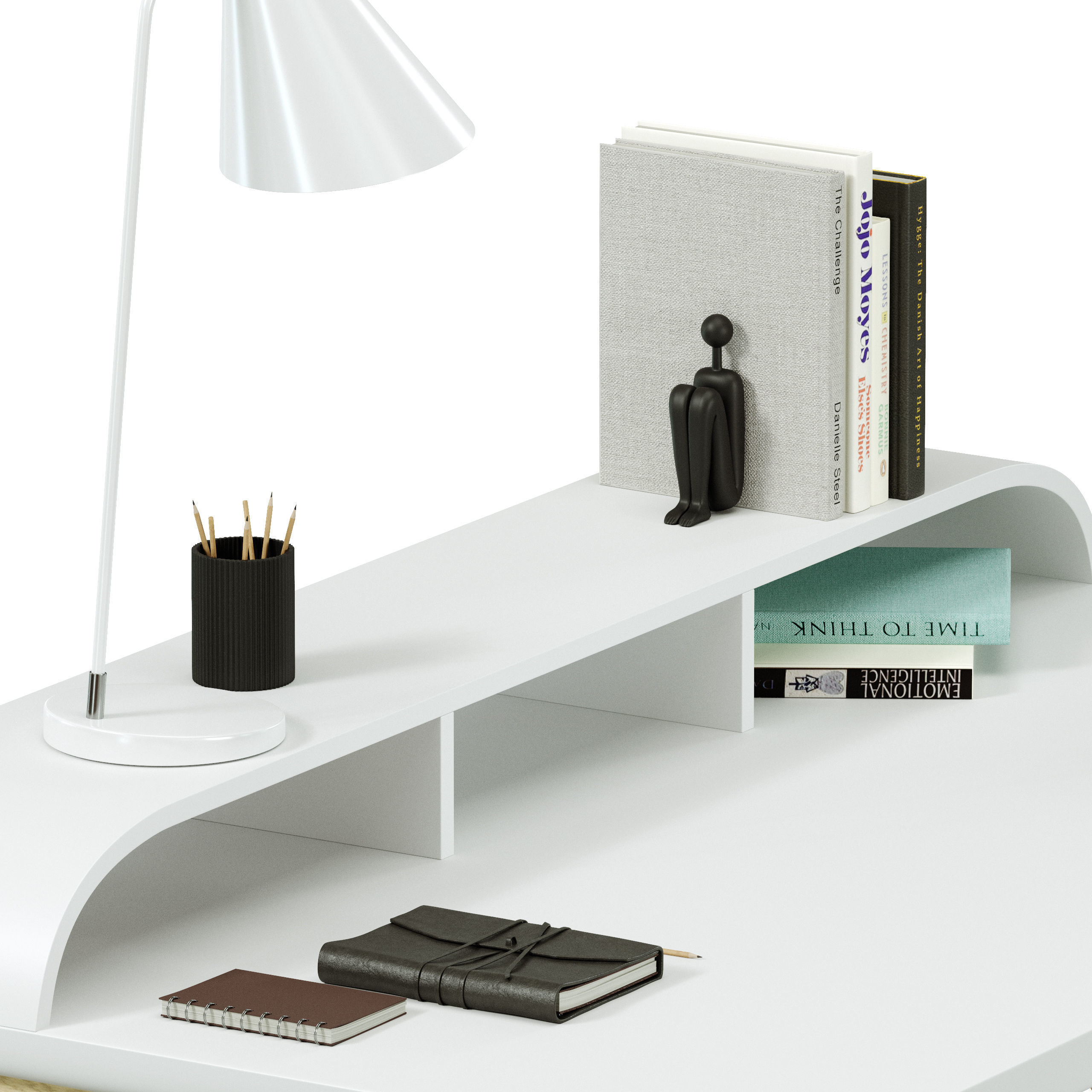 Working table Yvette chair 3D model_3