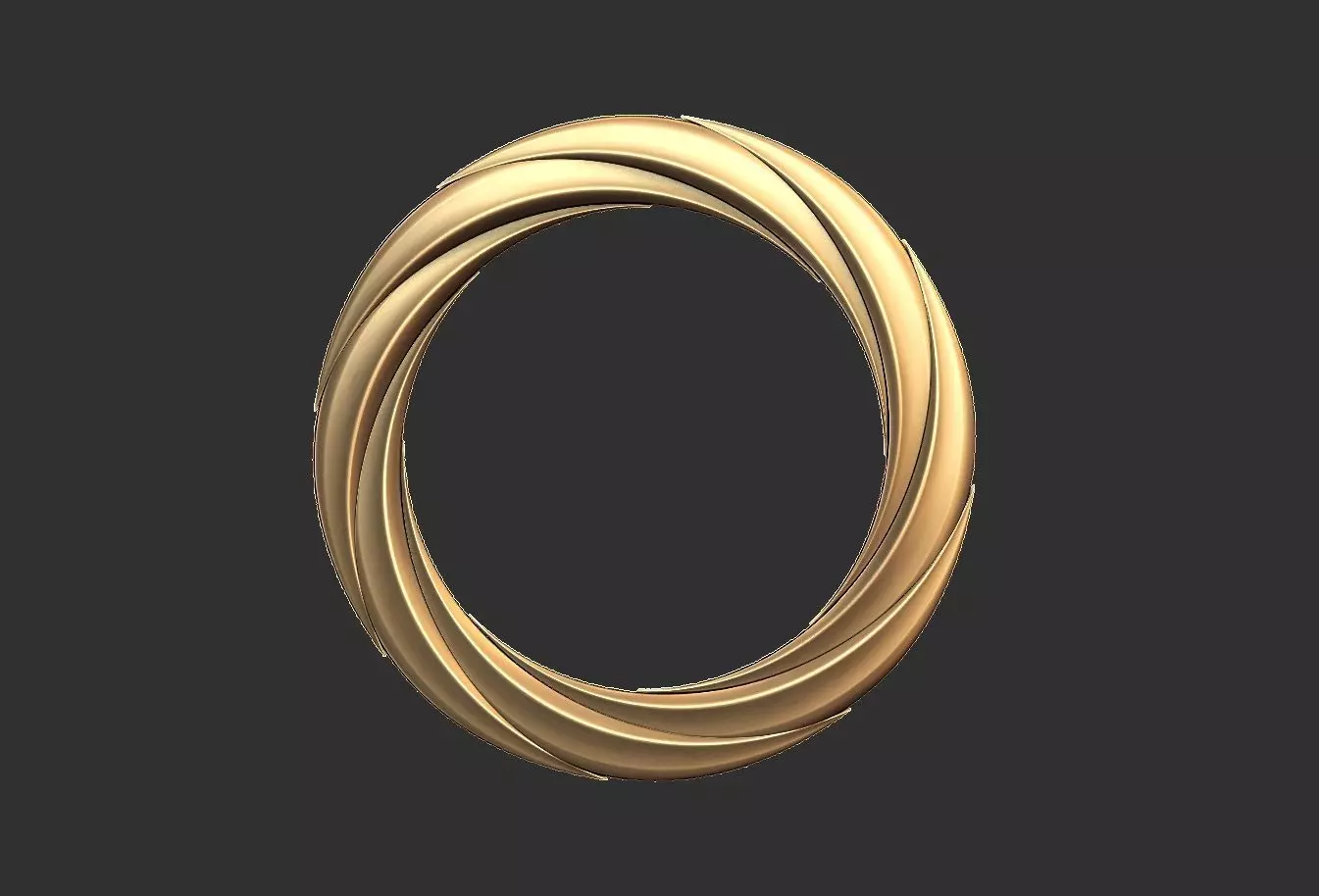 golden circular mirror wood frame decoration 3D print model_0