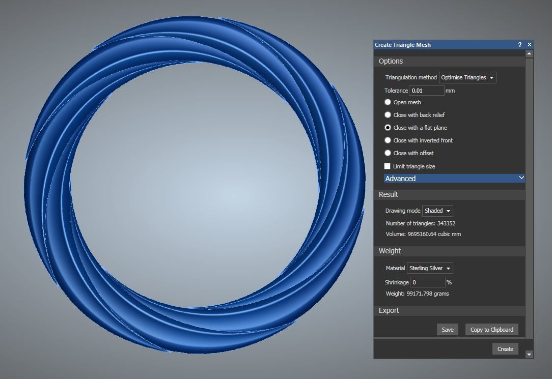 golden circular mirror wood frame decoration 3D print model_1