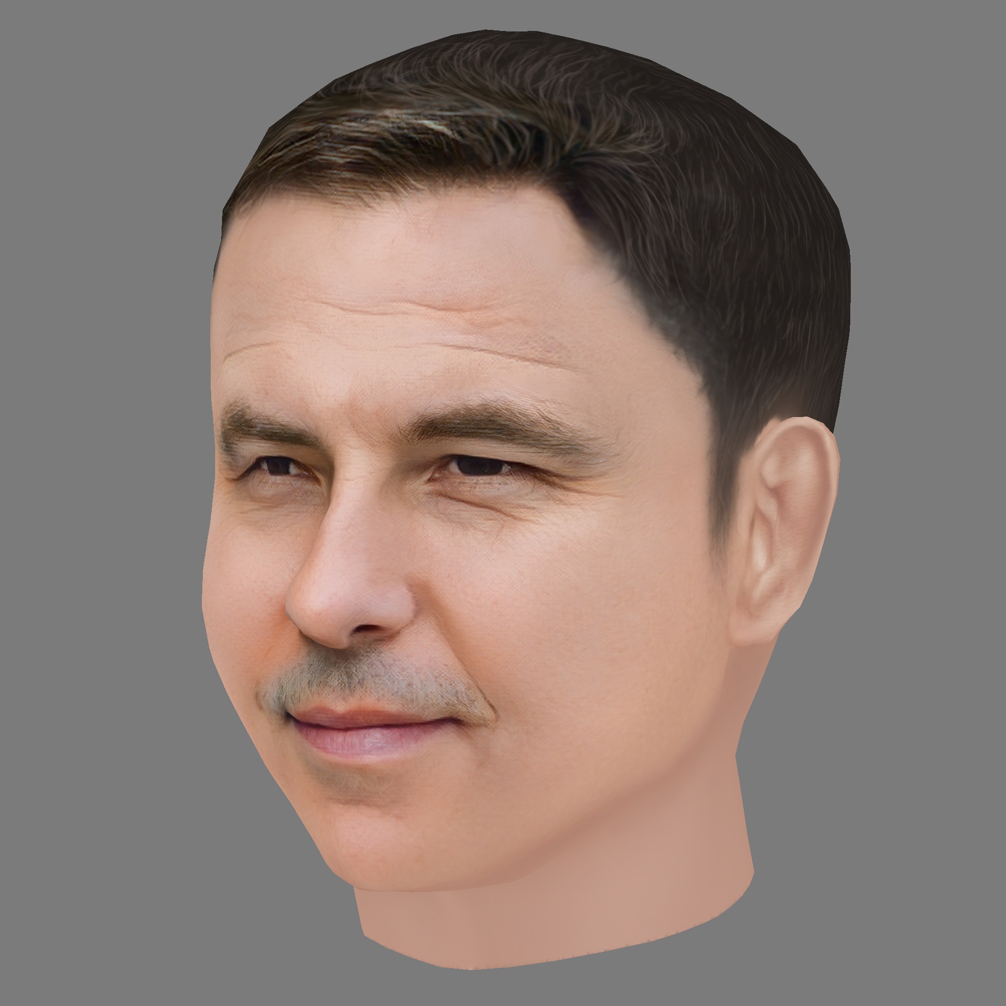 David Walliams Head - Low poly head for game Low-poly 3D model_1