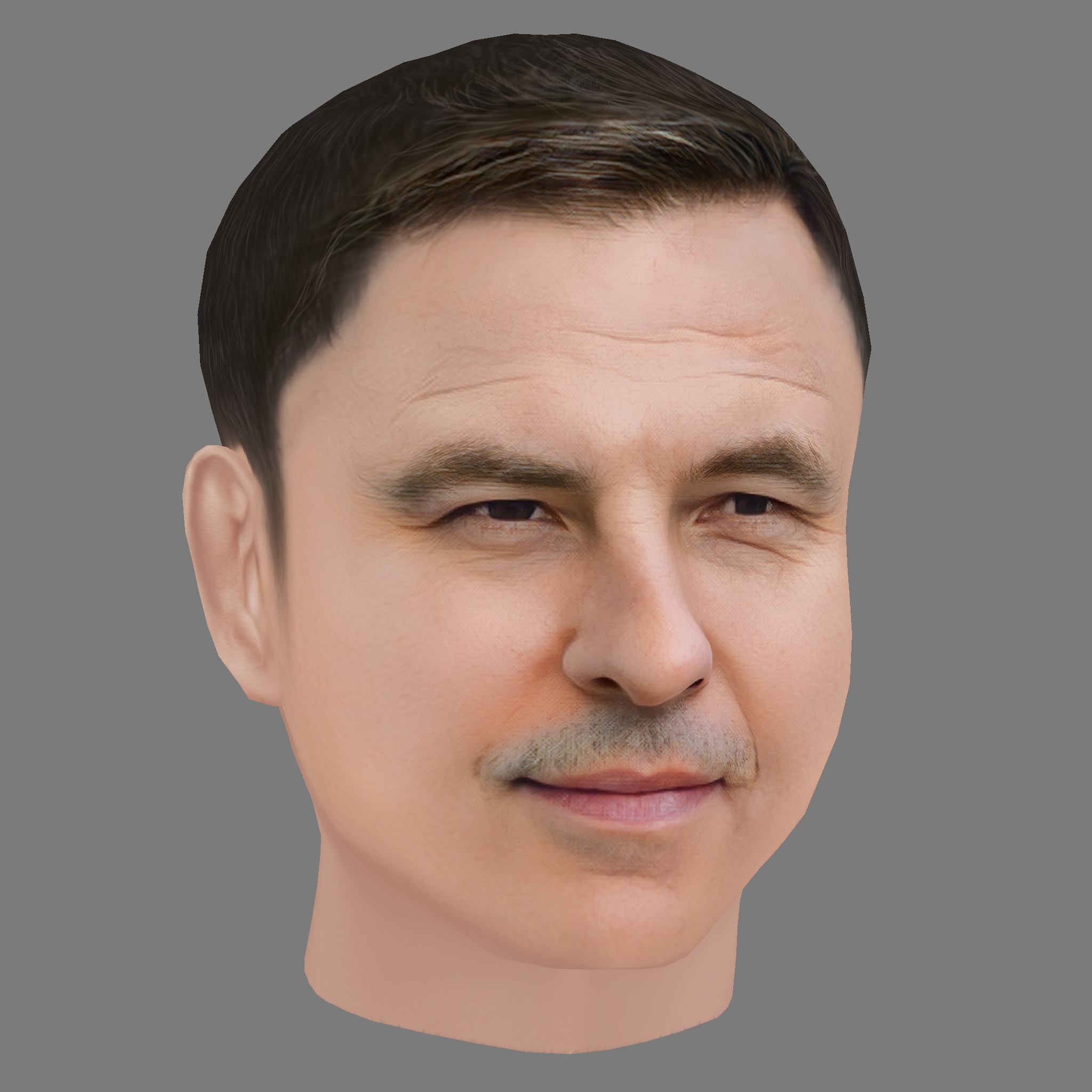 David Walliams Head - Low poly head for game Low-poly 3D model_6