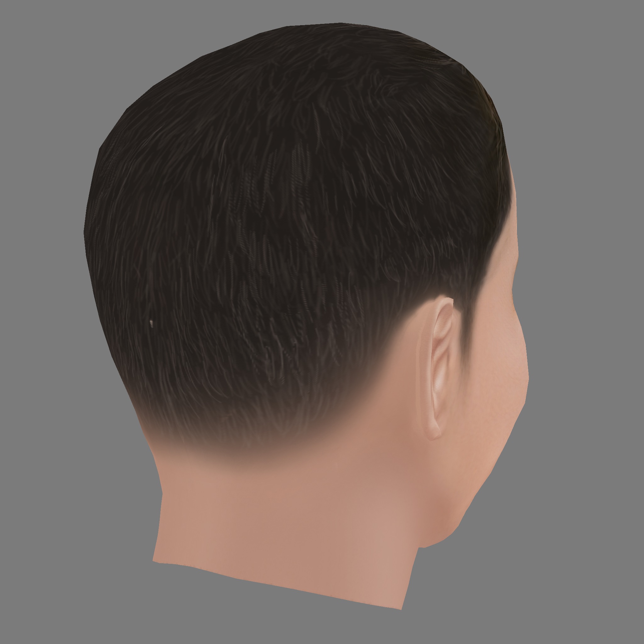 David Walliams Head - Low poly head for game Low-poly 3D model_4