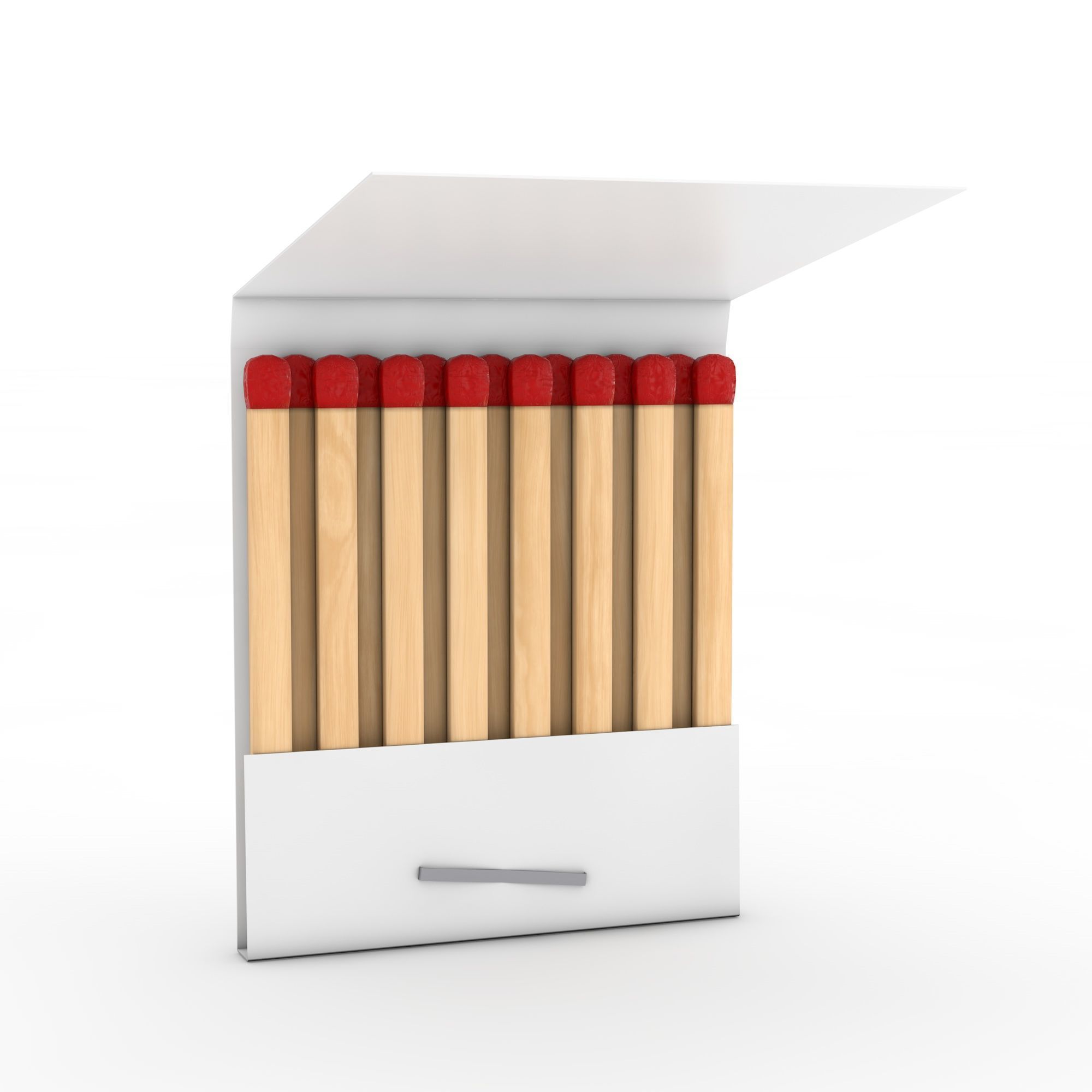 White Book Matchbox Mockup 3D model_4
