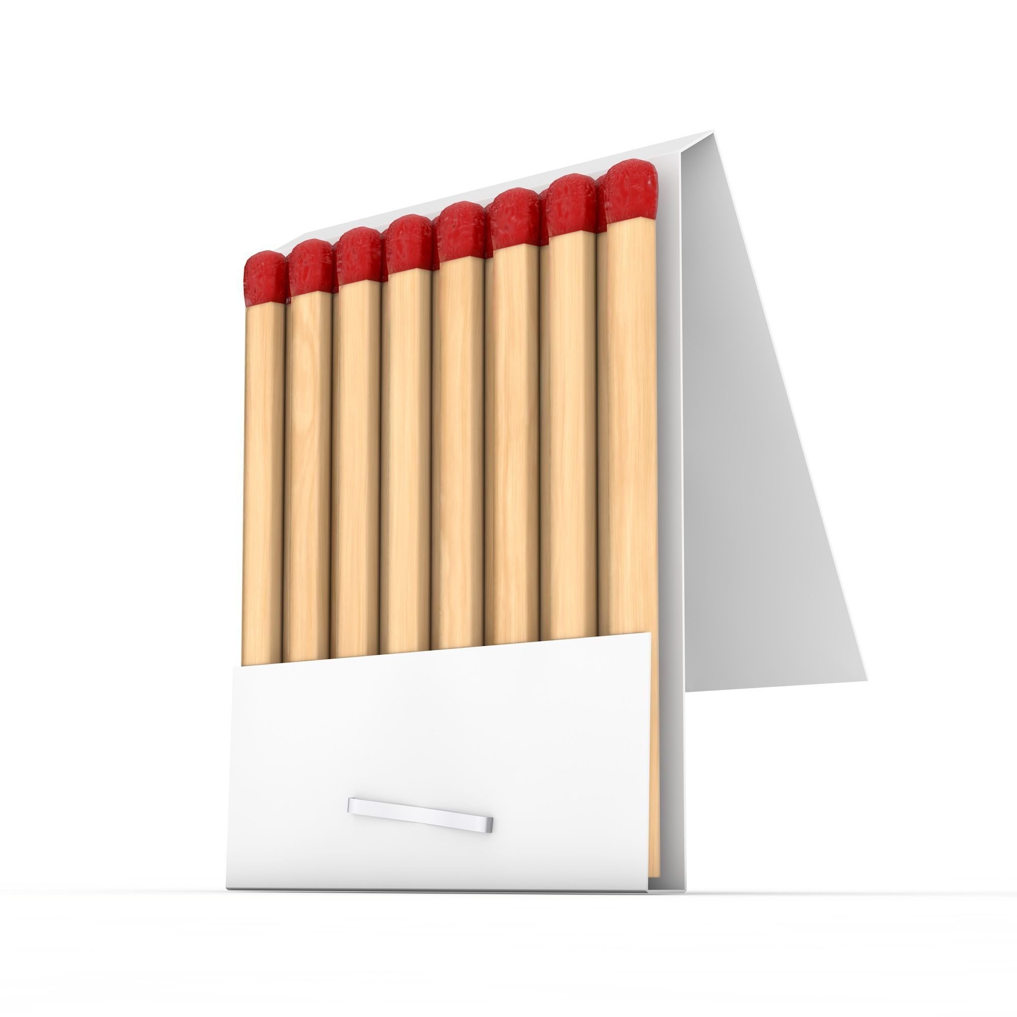 White Book Matchbox Mockup 3D model_5