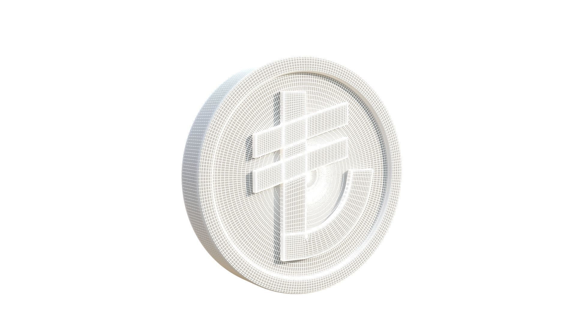 Turkish Lira Coin 3D model_10