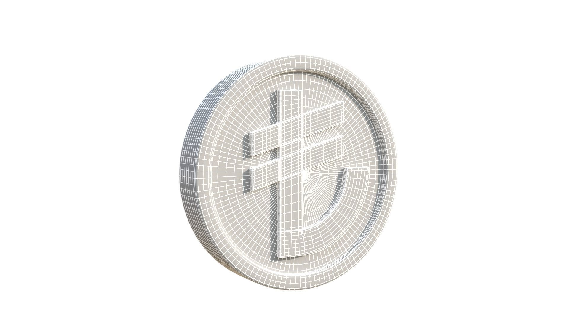 Turkish Lira Coin 3D model_9