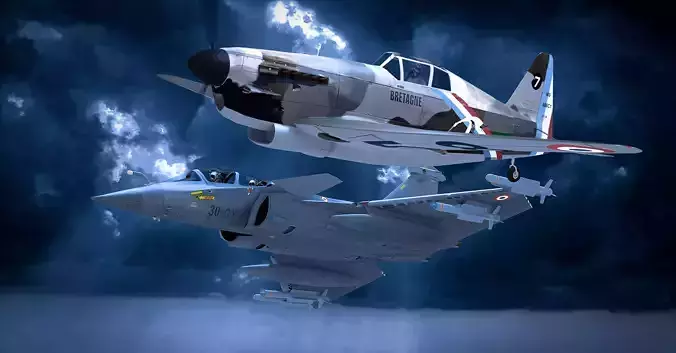 MS 406 aircraft Free 3D model