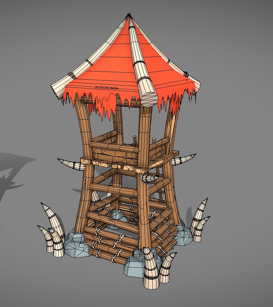Goblins and Orcs tower Low-poly 3D model_8