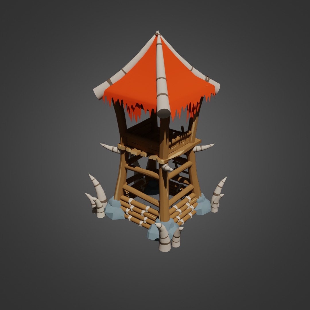 Goblins and Orcs tower Low-poly 3D model_3