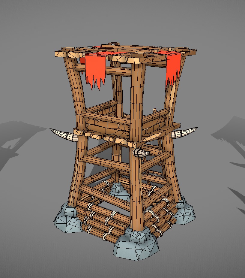 Goblins and Orcs tower Low-poly 3D model_7