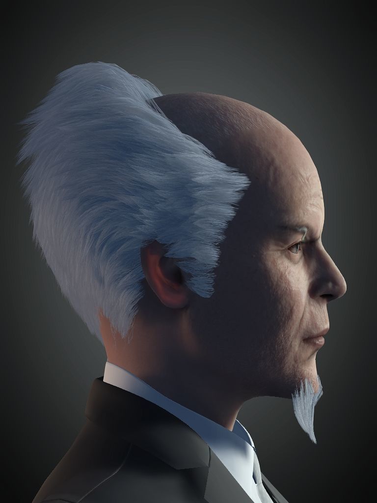 Digital Human Hair 04 Free low-poly 3D model_3