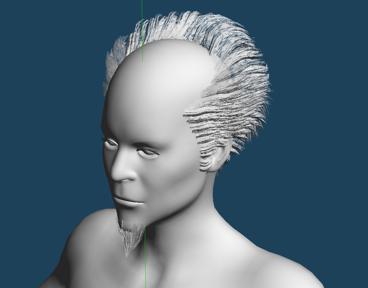 Digital Human Hair 04 Free low-poly 3D model_6