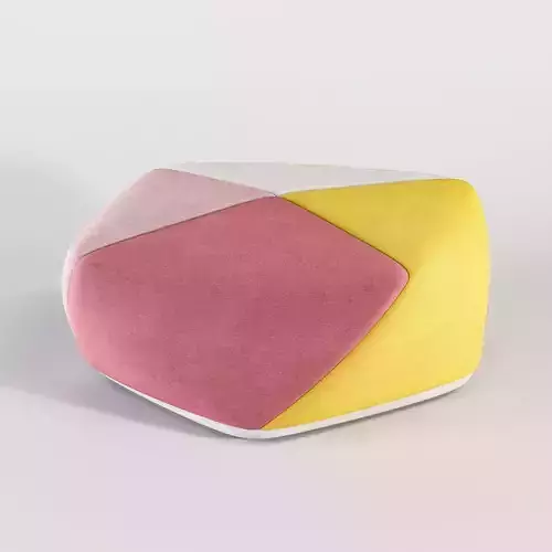 Rose Pentagon Pouf 3D model