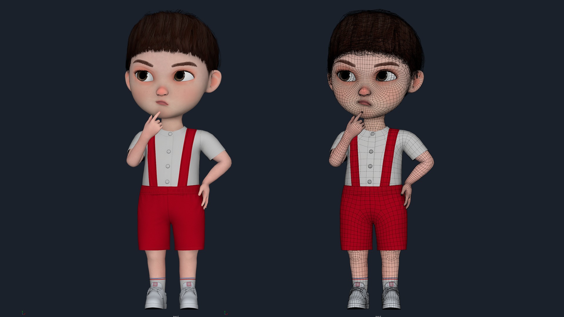 CARTOON KIDS - RIGGED CHILD 3D model_5