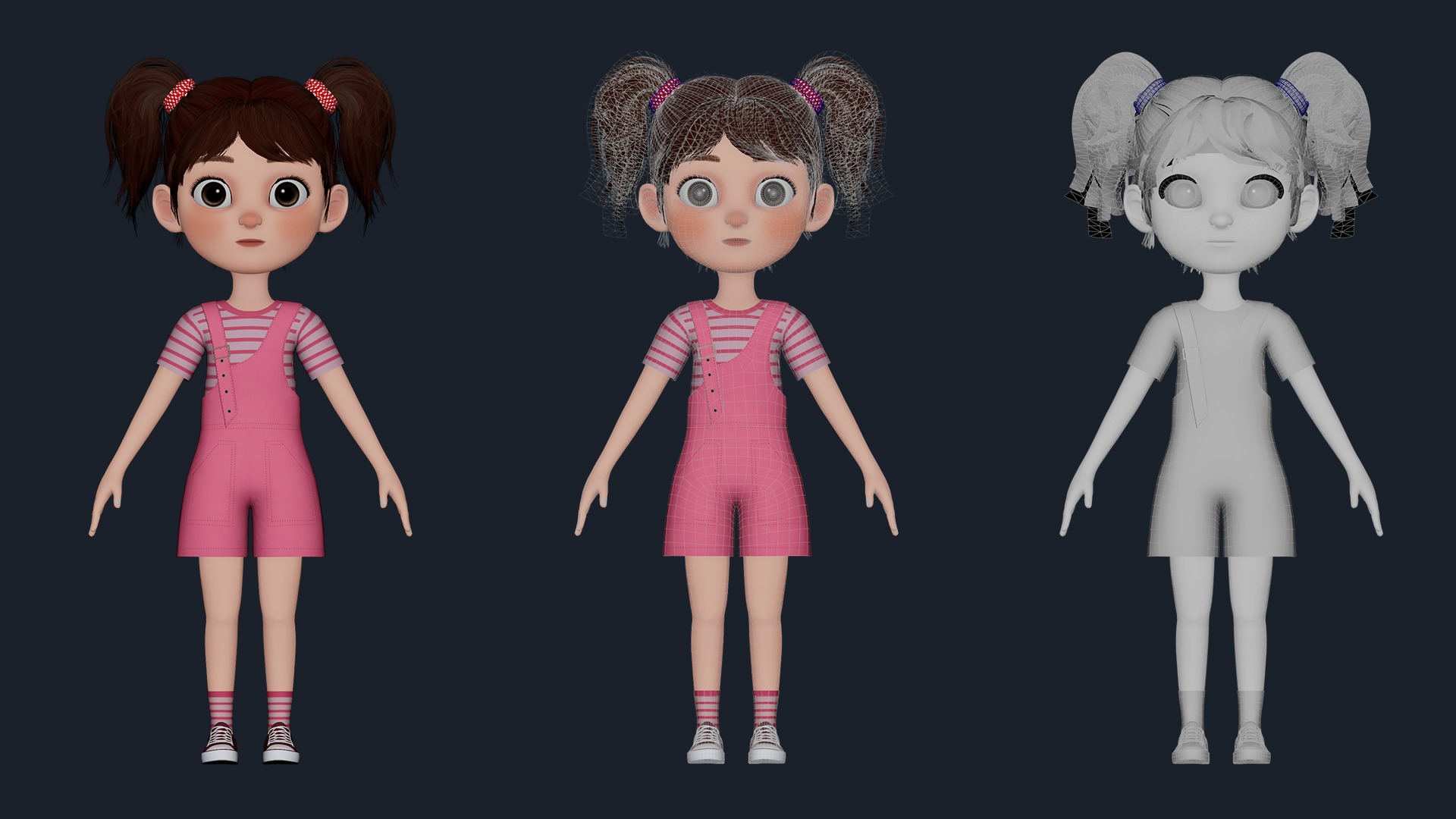 CARTOON KIDS - RIGGED CHILD 3D model_8
