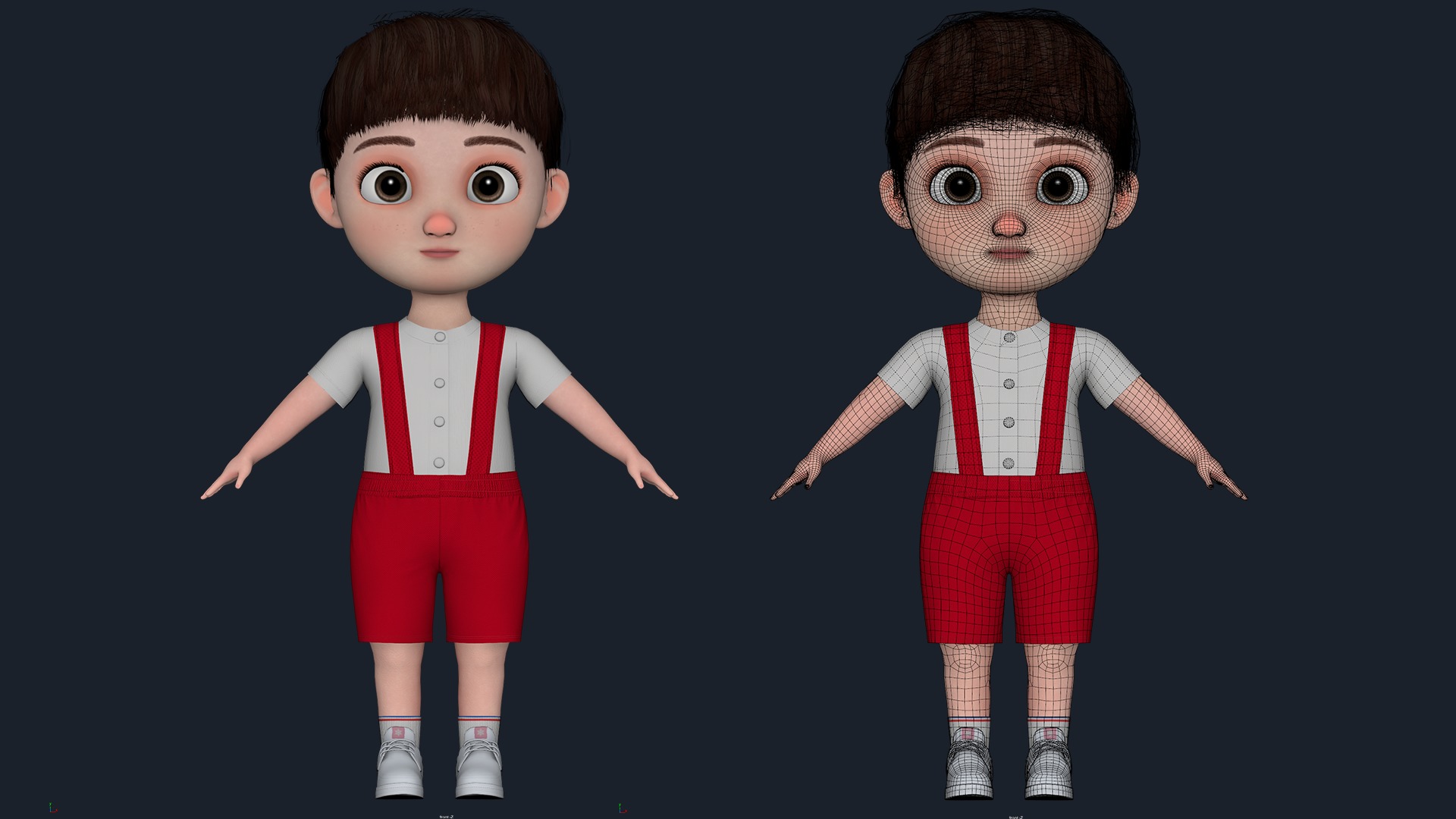 CARTOON KIDS - RIGGED CHILD 3D model_6