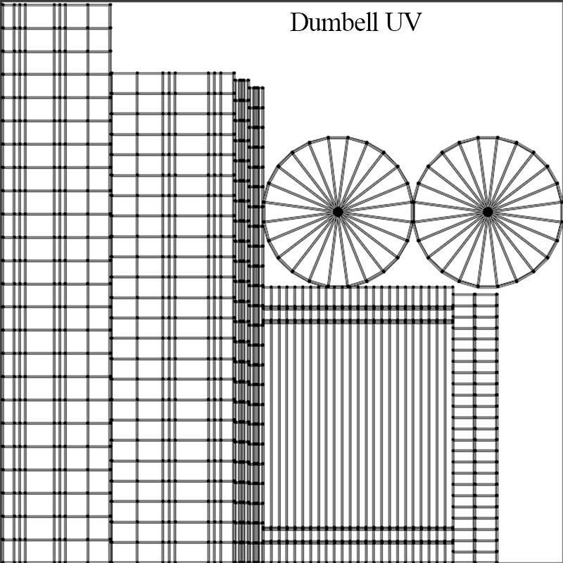 Dumbell Set Low-poly 3D model_7