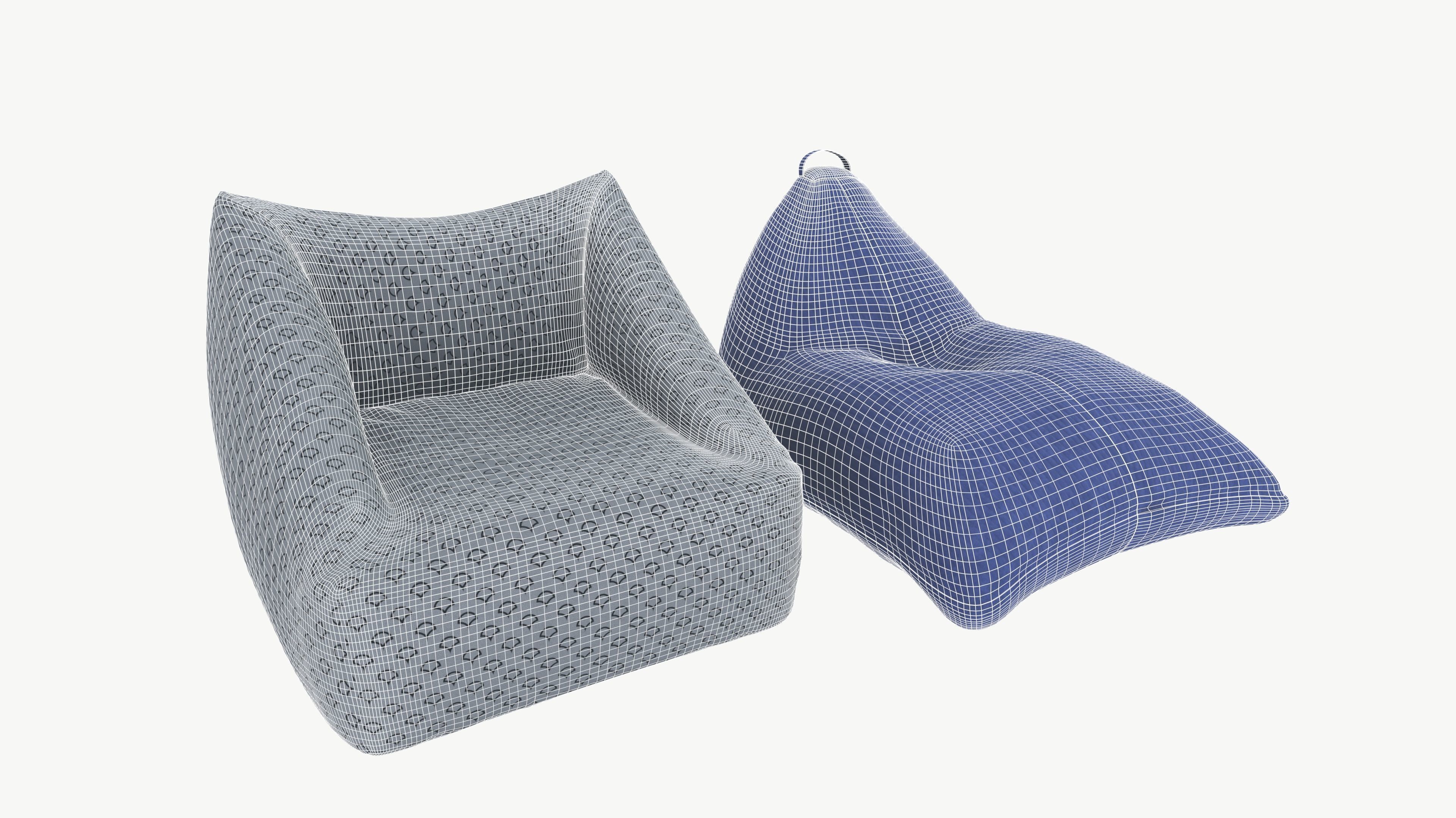 Bean Bags 3D model_7