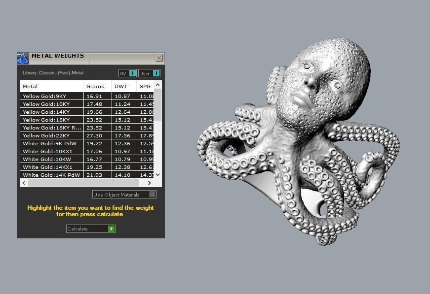 Octopus ring with human face 3D print model_2