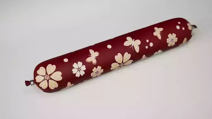 001554 Sausage in a decorative packaging 3D model