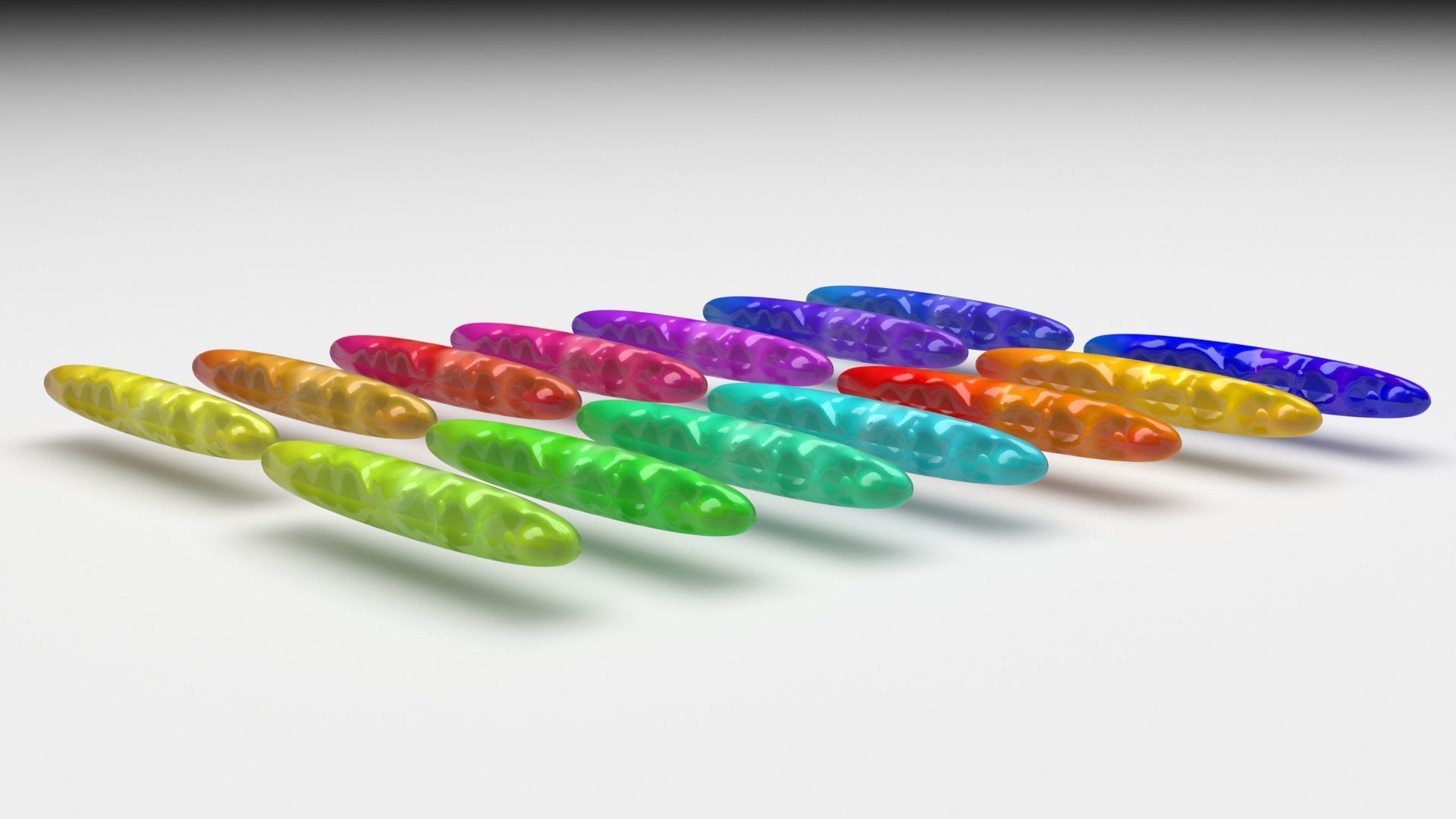 Colored Rices Set 3D model_4