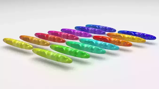 Colored Rices Set 3D model