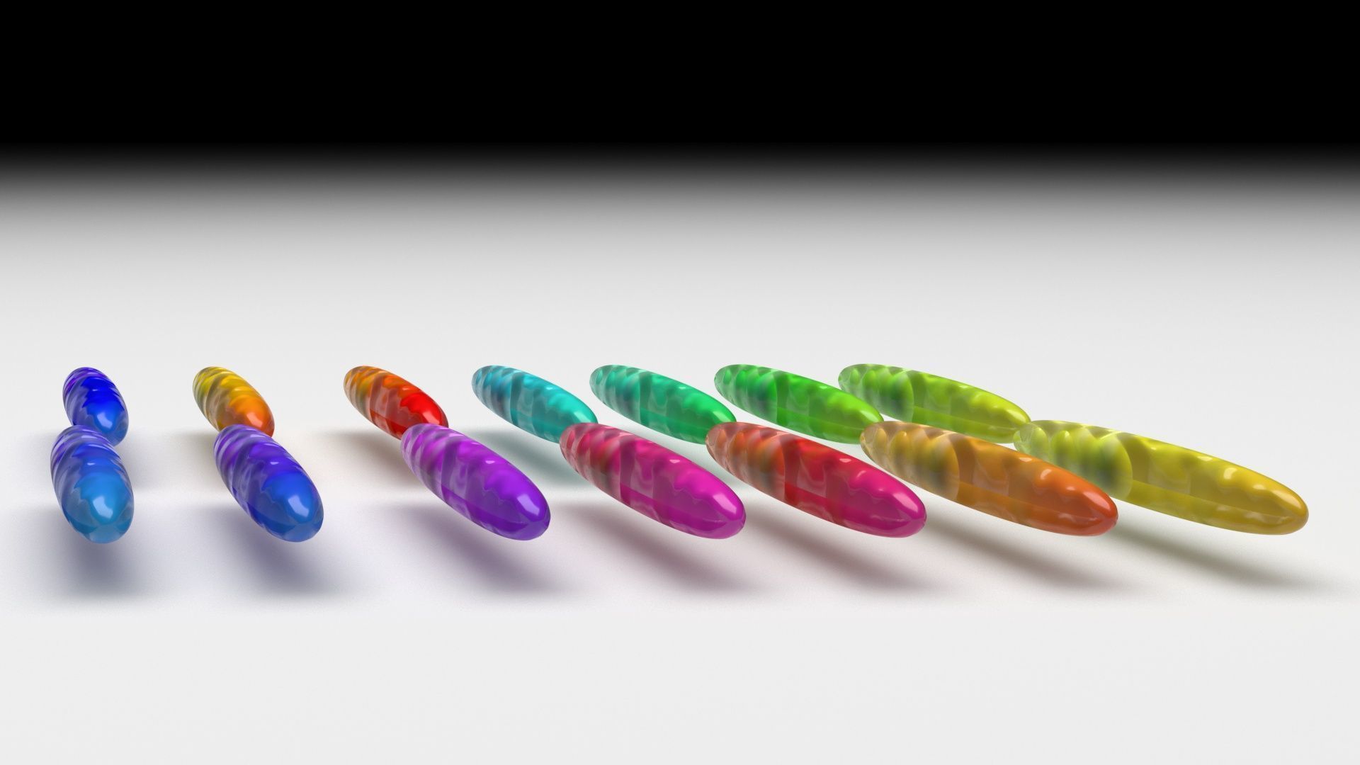 Colored Rices Set 3D model_2