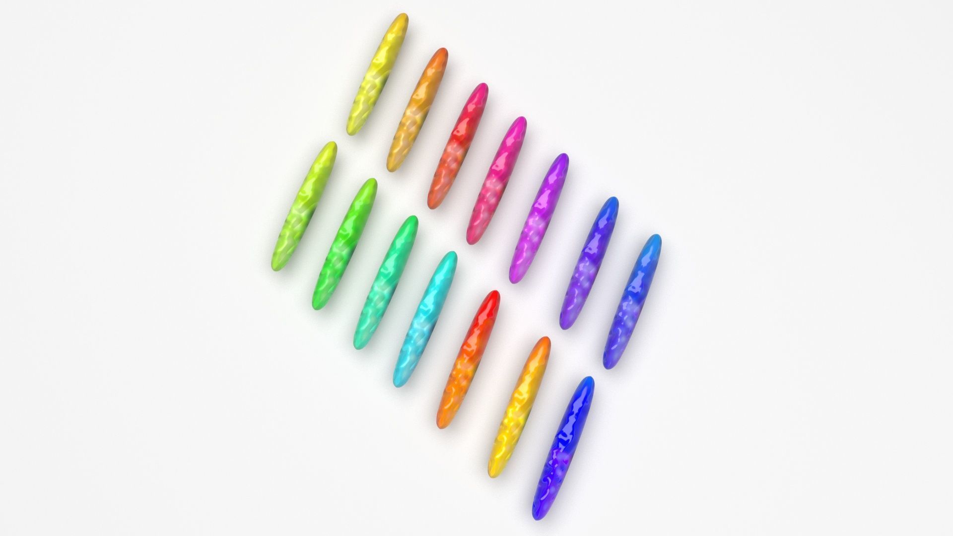 Colored Rices Set 3D model_1