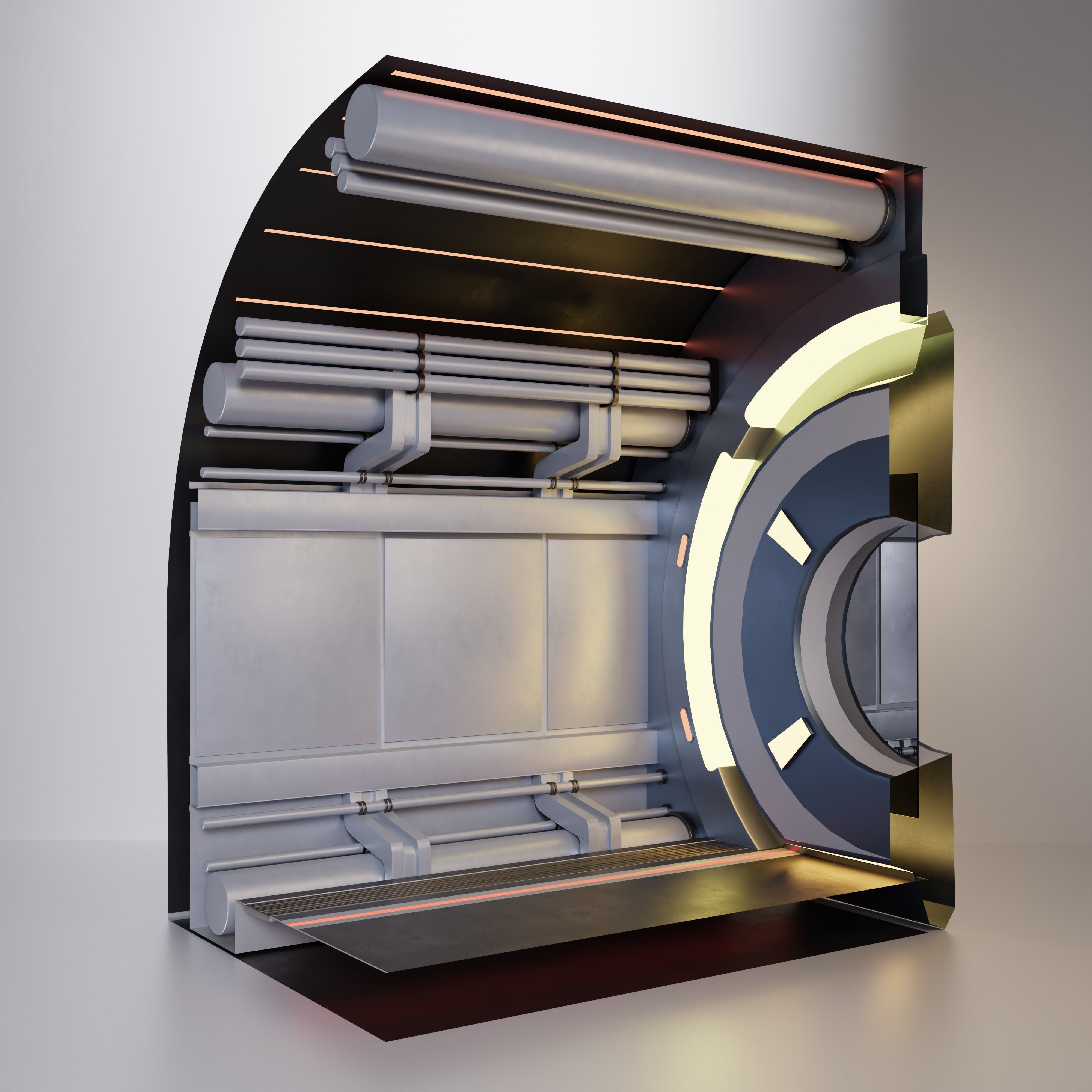 SCI FI CORRIDOR R1 3D model_2