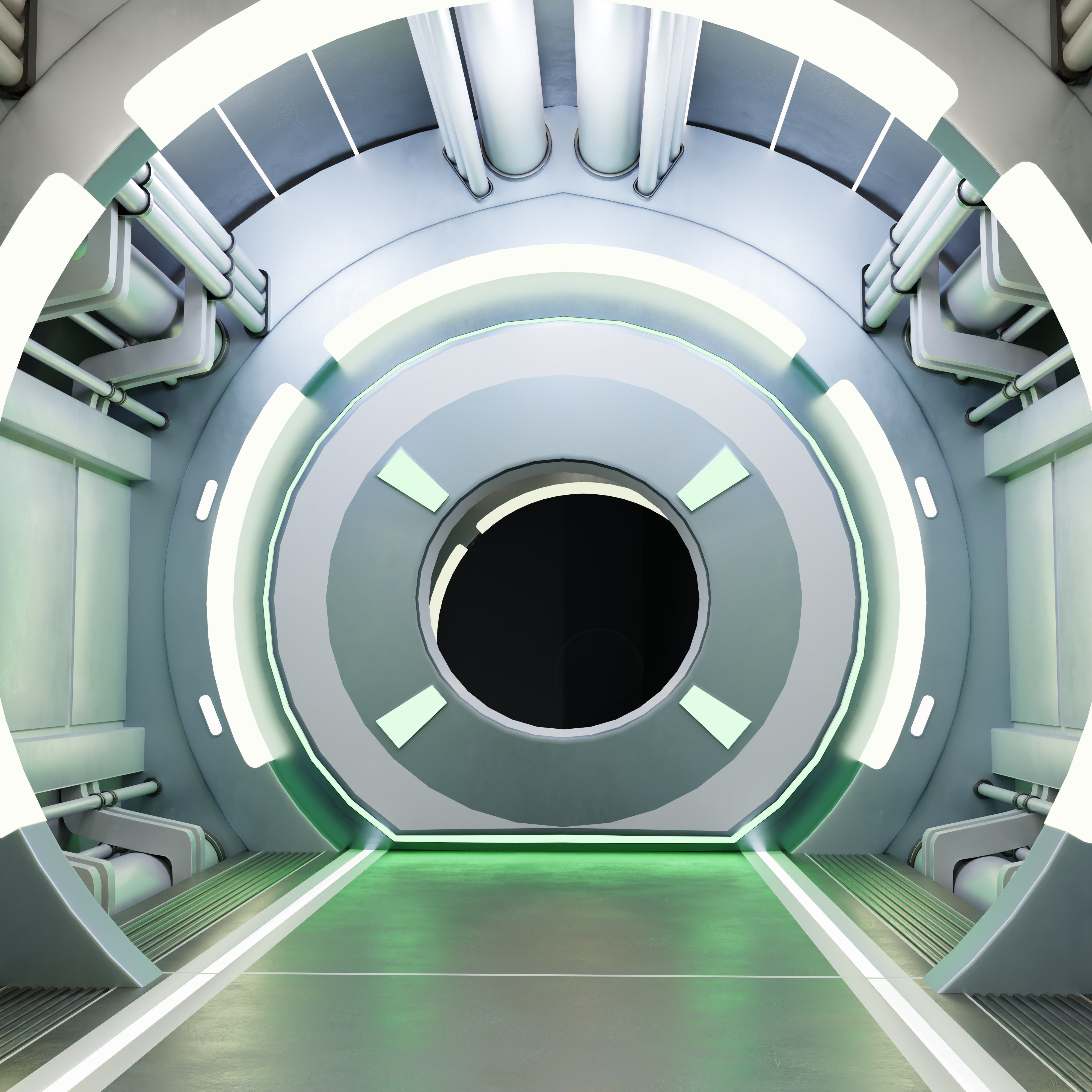 SCI FI CORRIDOR R1 3D model_1