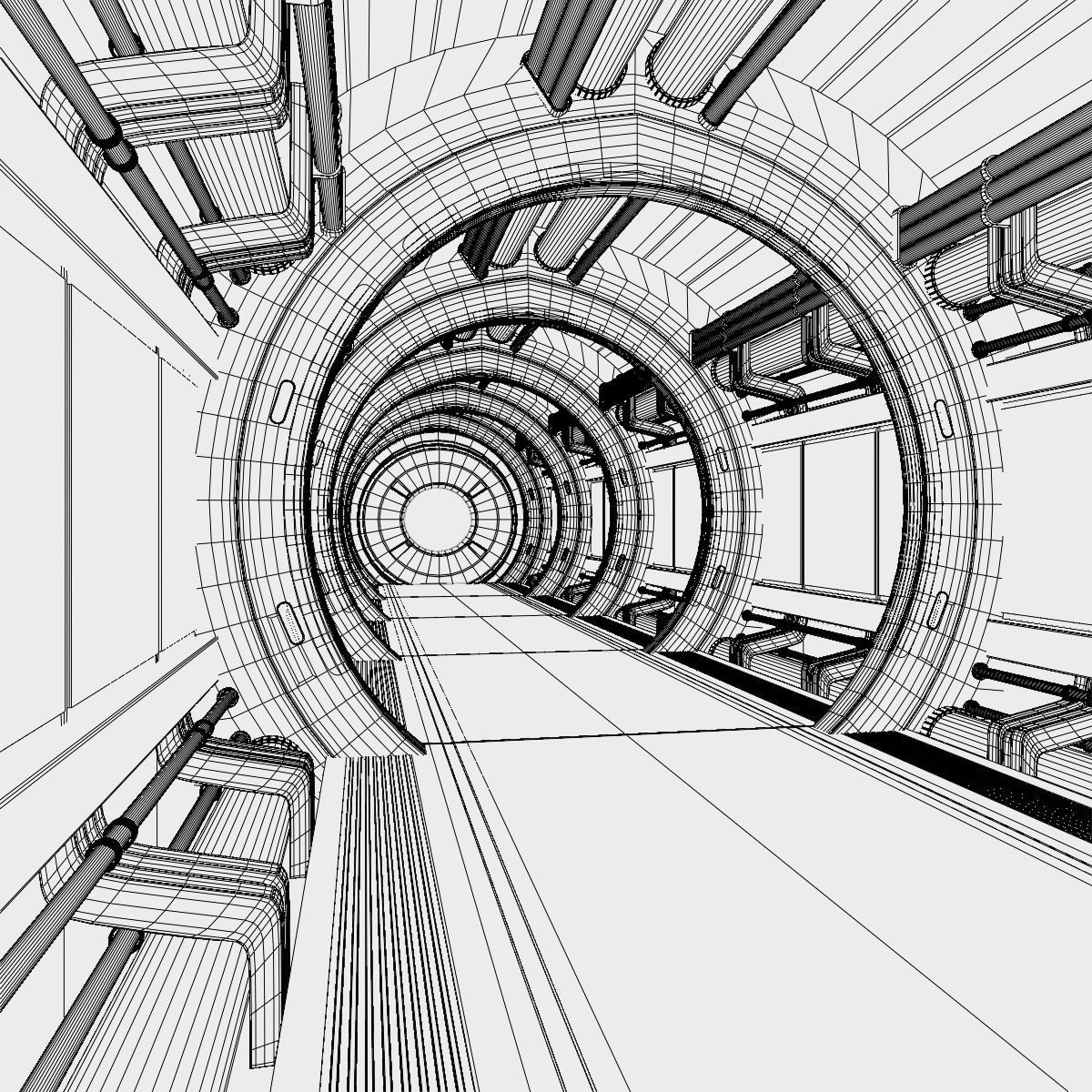SCI FI CORRIDOR R1 3D model_7