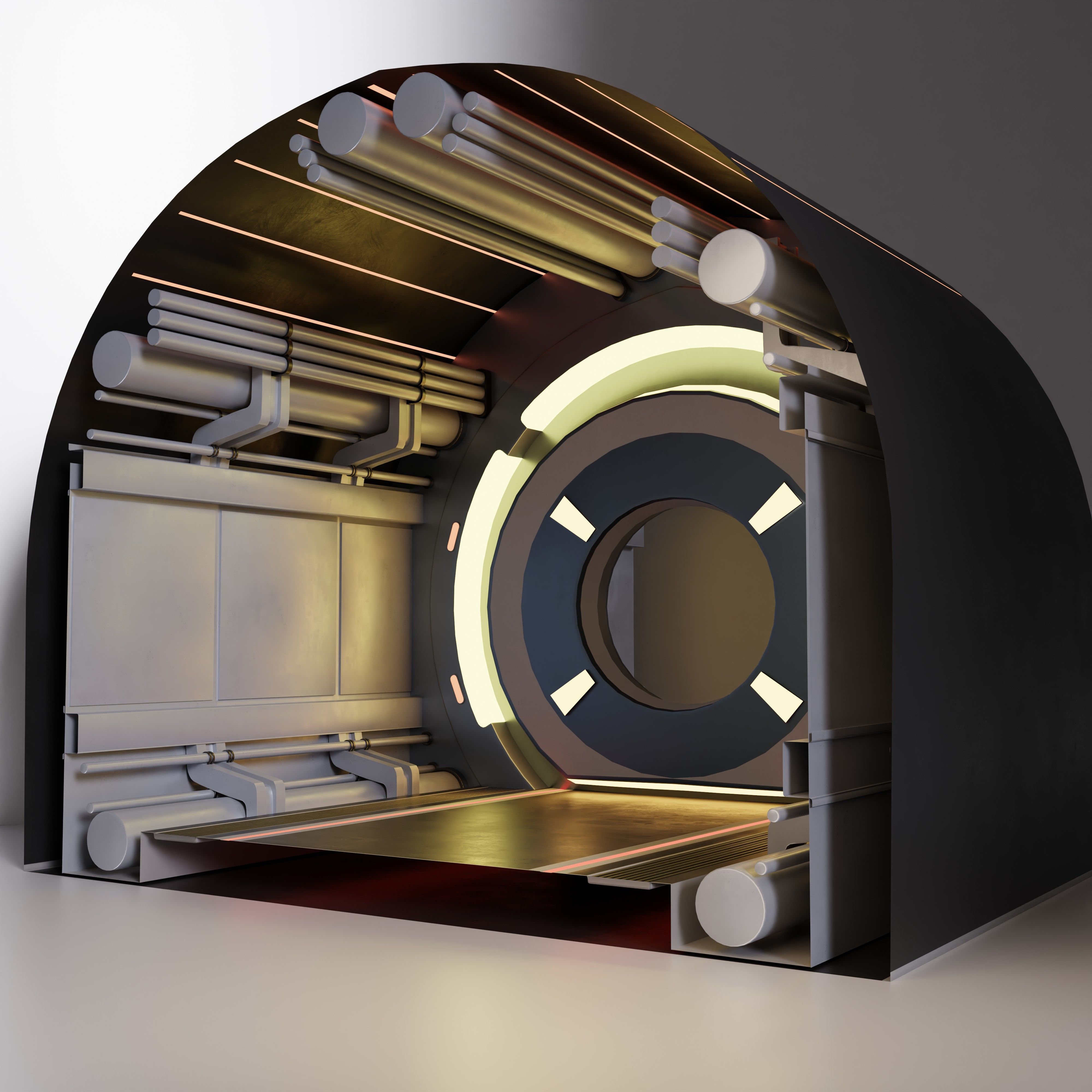 SCI FI CORRIDOR R1 3D model_3