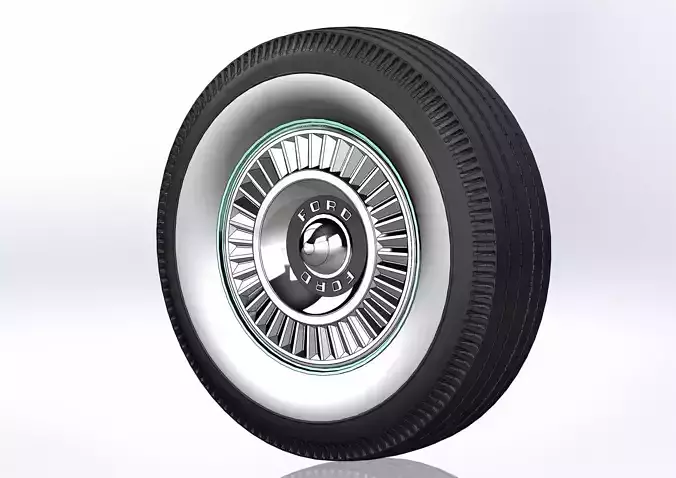Wheels Fairlane 1957 for scale model 3D print model