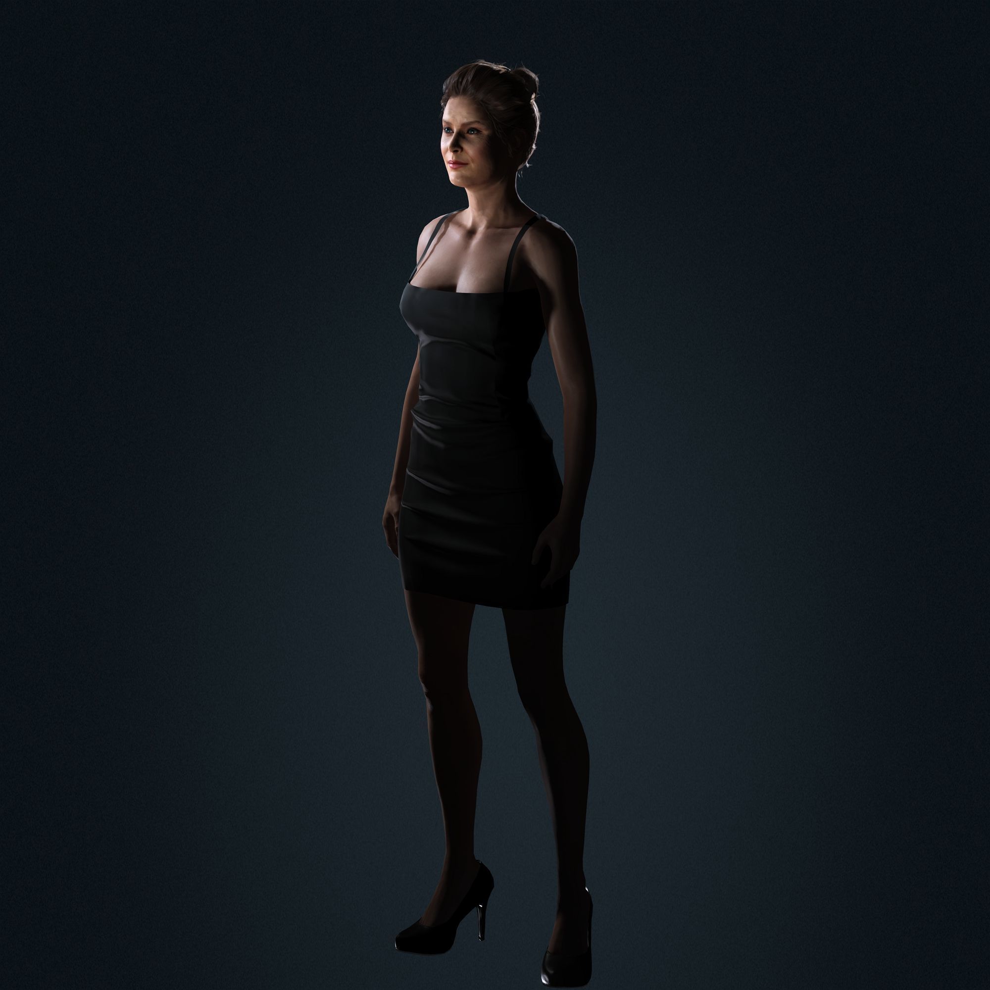 Amy Adams Character Low-poly 3D model_7