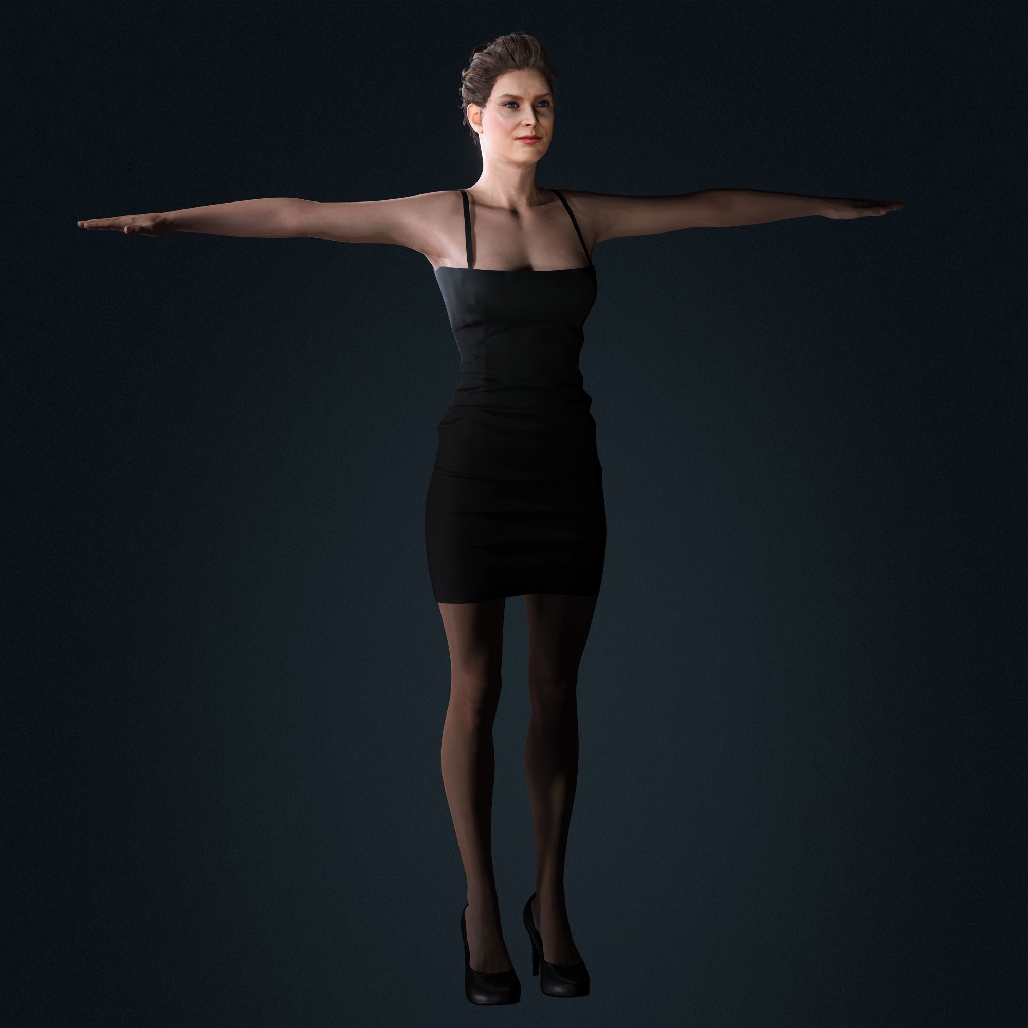 Amy Adams Character Low-poly 3D model_16