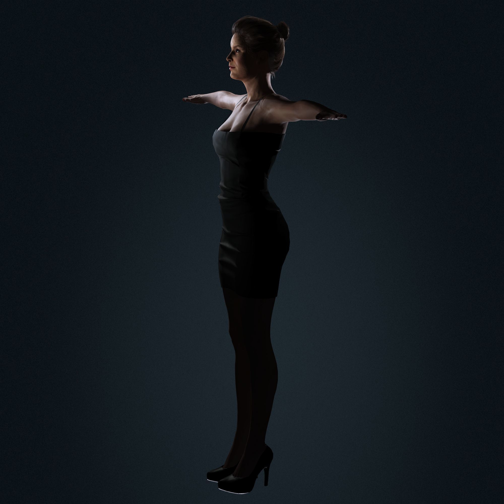 Amy Adams Character Low-poly 3D model_14
