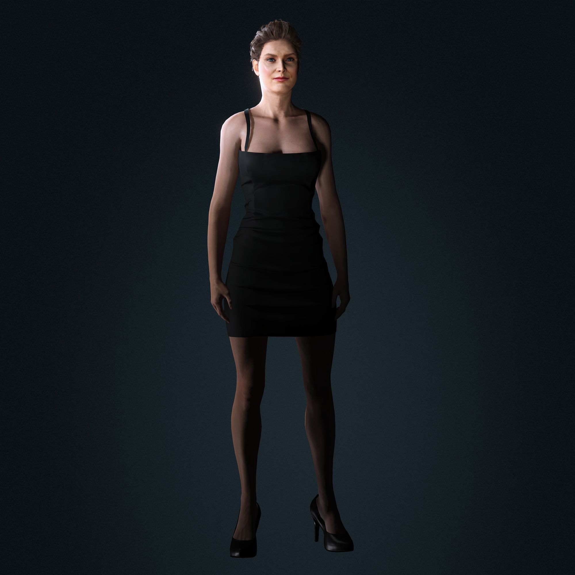 Amy Adams Character Low-poly 3D model_8