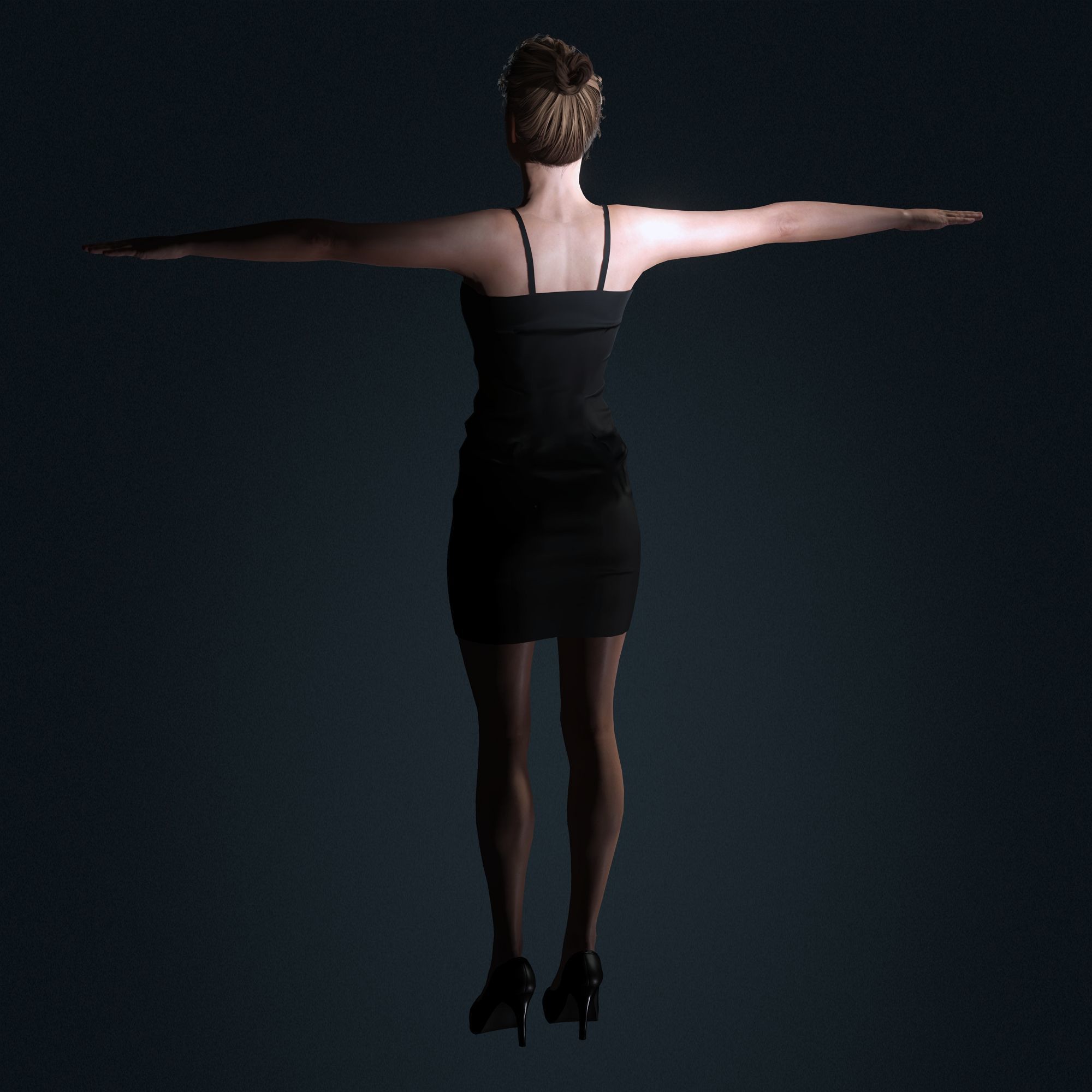 Amy Adams Character Low-poly 3D model_13