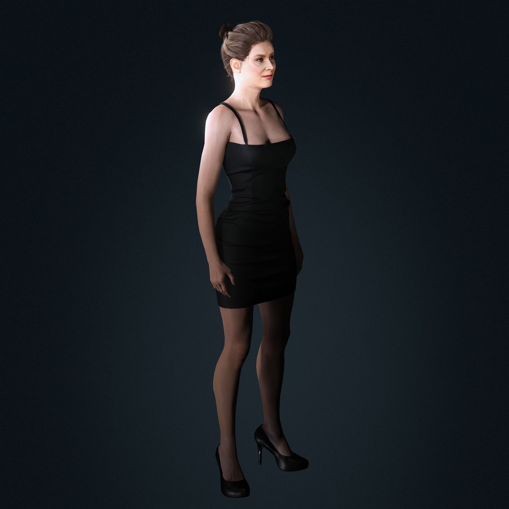 Amy Adams Character Low-poly 3D model_6
