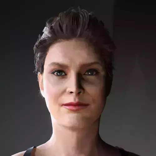 Amy Adams Character Low-poly 3D model