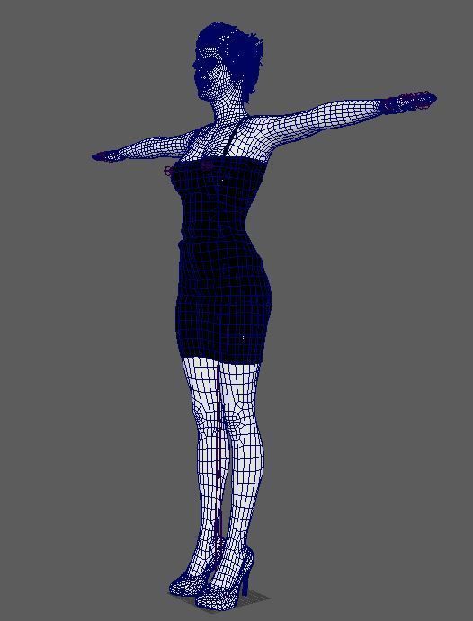 Amy Adams Character Low-poly 3D model_28