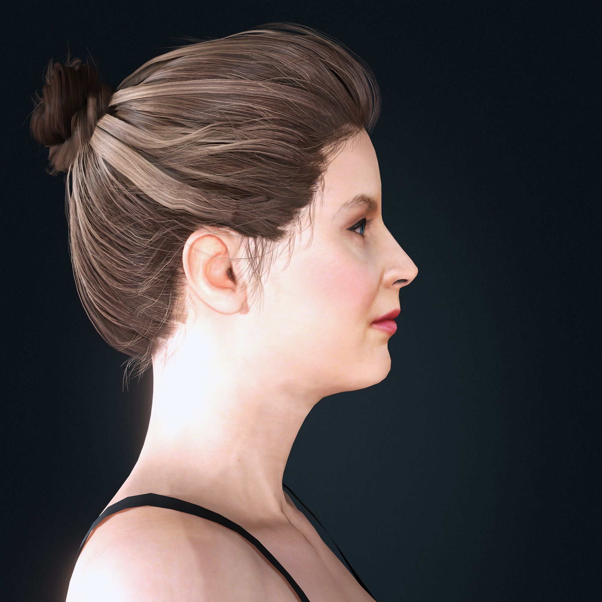 Amy Adams Character Low-poly 3D model_2