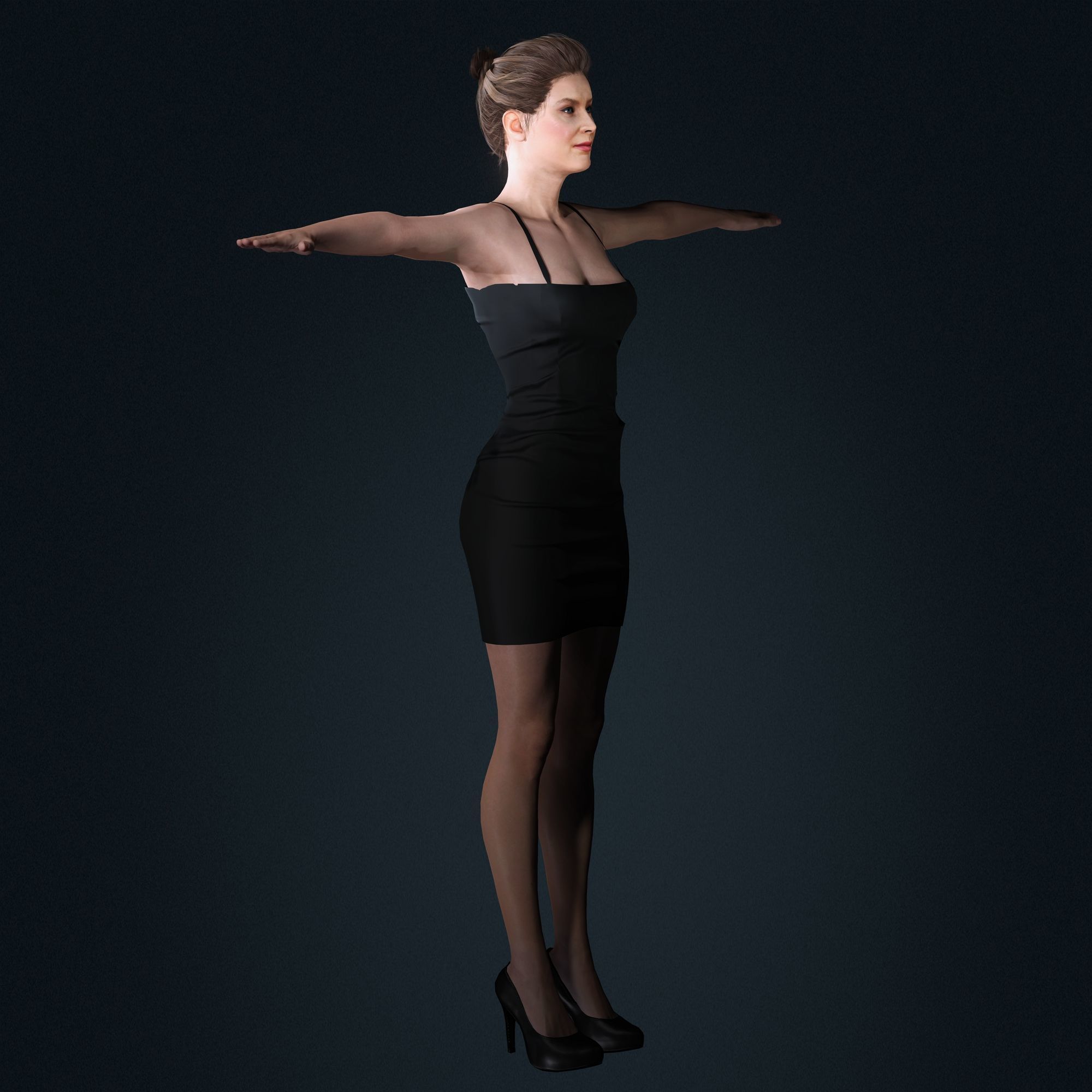 Amy Adams Character Low-poly 3D model_11
