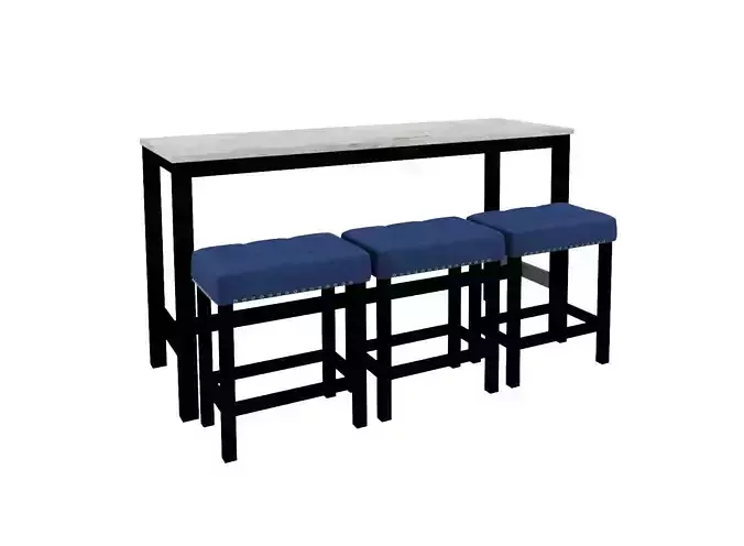 New Classic Furniture Celeste Faux Marble Theater Table 3D model