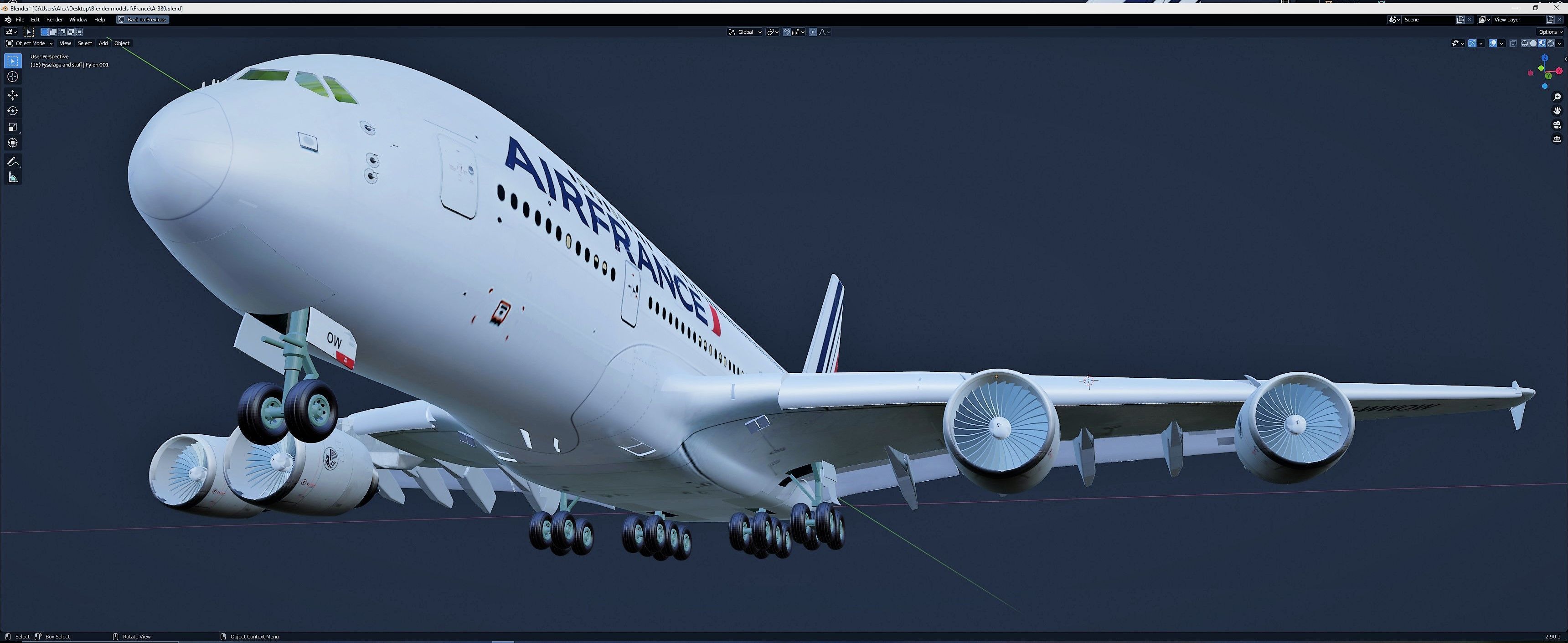 A 380 Free 3D model_8