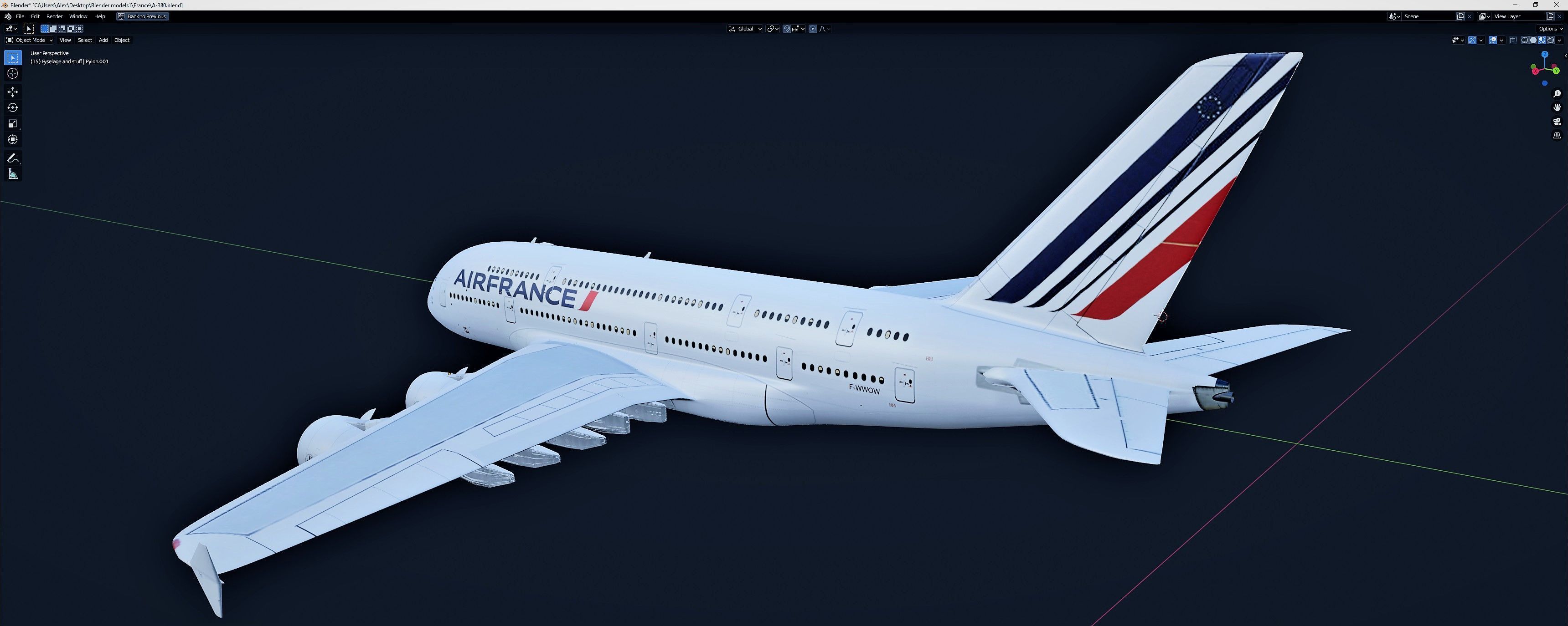 A 380 Free 3D model_6