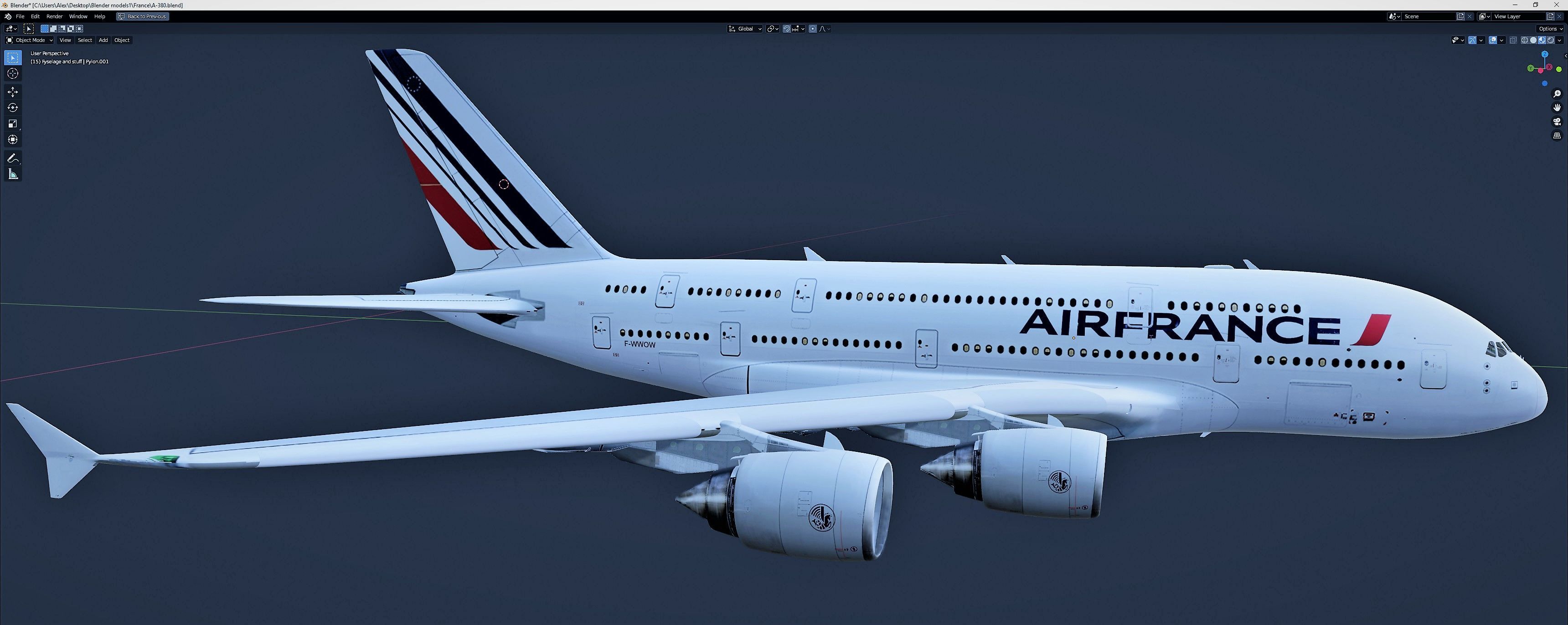A 380 Free 3D model_5